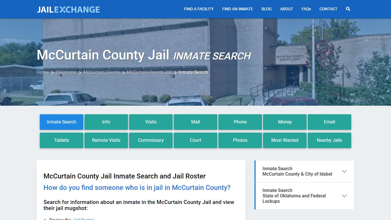 Inmate Search: Roster & Mugshots - McCurtain County Jail, OK